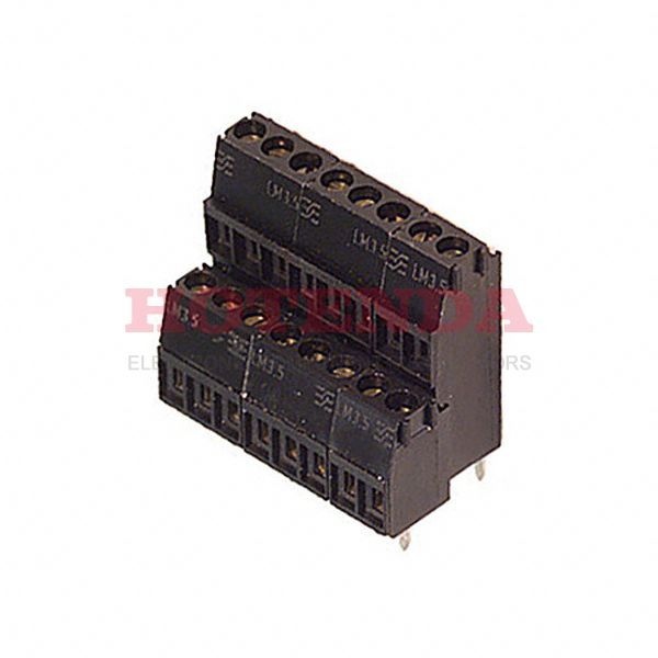 1720060000 - 0.138 3.50mm Black Bulk Polyamide (PA66), Nylon 6/6 Through Hole Horizontal with Board Screw - Clamping Yoke, Tension Sleeve 2 Levels 14-22 AWG Omnimate LM