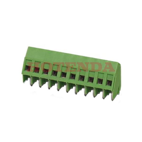 1991697 - 0.200 5.08mm Green Bulk Polyamide (PA), Nylon Through Hole 35° (145°) Angle with Board Screw - Rising Cage Clamp 1 Levels 14-30 AWG COMBICON SMKDSP