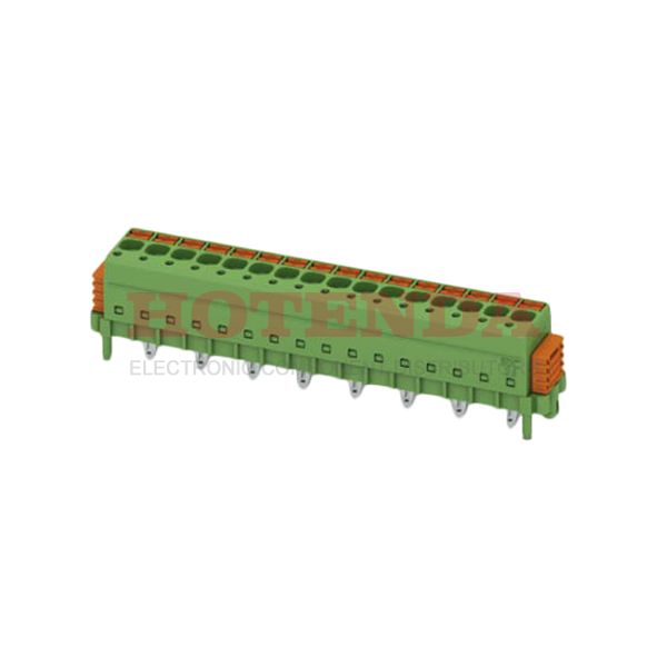 1864176 - 0.197 5.00mm Green Bulk Polyamide (PA), Nylon Through Hole, SKEDD Vertical with Board Screwless - Leg Spring, Push-In Spring 1 Levels 12-24 AWG COMBICON SDC