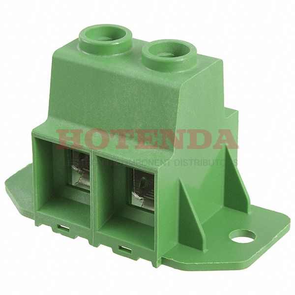 1986715-2 - 0.591 15.00mm Green Bulk Polyamide (PA), Nylon Through Hole Horizontal with Board Screw 1 Levels 1-20 AWG