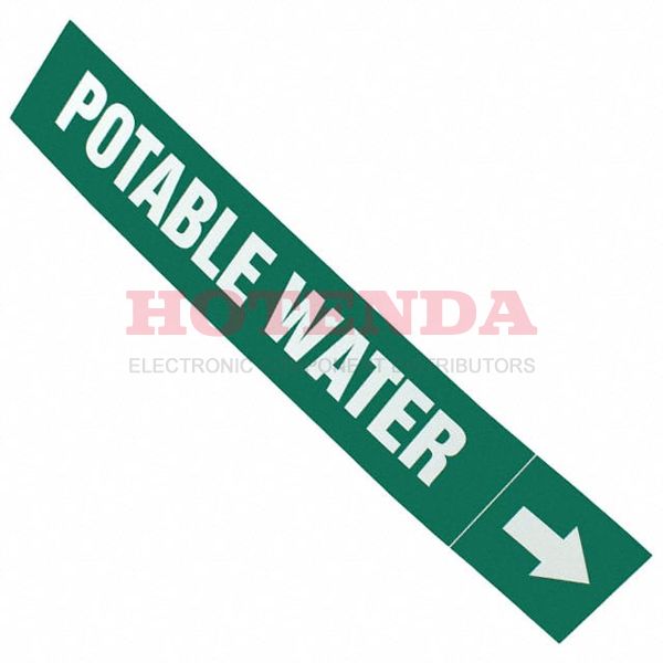 PPMA1475D - LABEL 12"X2.5" WHITE/GREEN