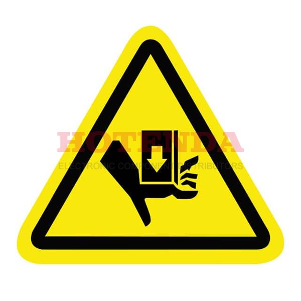 SAFLBL-2.25TRI-0120-25/PK - SAFETY LABEL - HAND CRUSH &amp; CUT