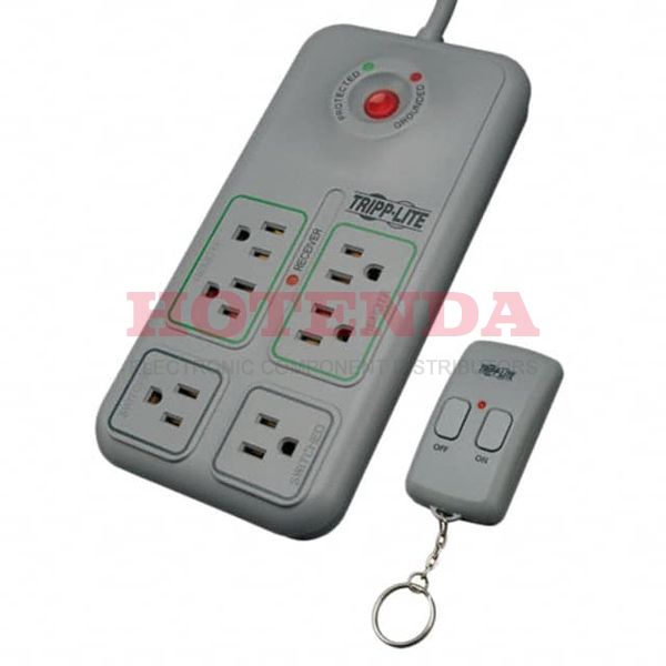 TLP66RCG - SURGE SUPPRESSOR;W/REMOTE;2100 JOULES;6 OUTLET;6FT CORD;