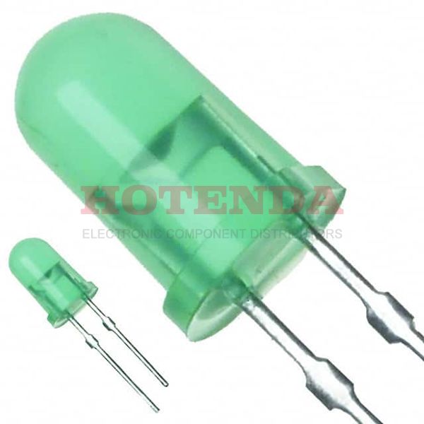 LN31GPHL - LED GREEN DIFFUSED 5MM ROUND T/H