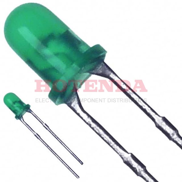 LN38GP - LED GREEN DIFFUSED 3MM ROUND T/H