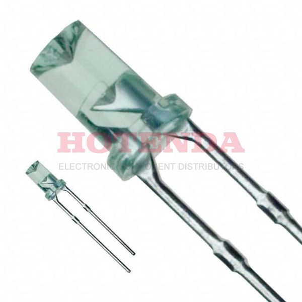 LN363GCPP - LED GREEN CLEAR FLAT TOP T/H
