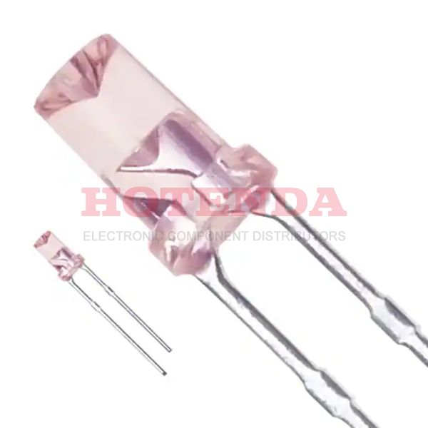 LN863RCPP - LED ORANGE CLEAR FLAT TOP T/H