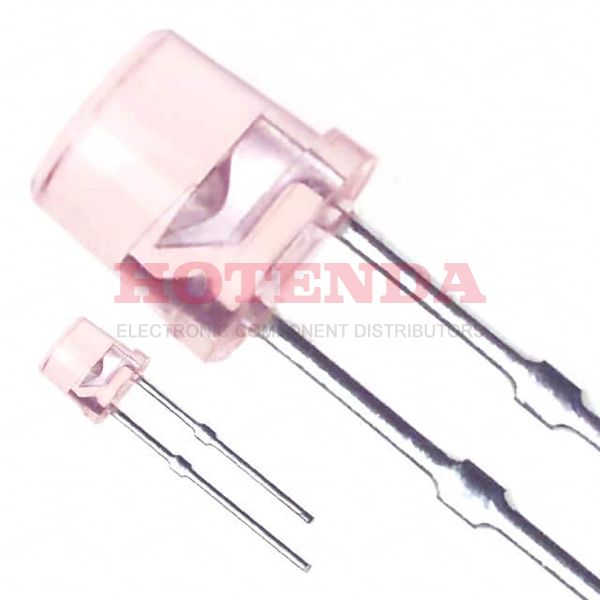 LN840RCP - LED ORANGE CLEAR FLAT TOP T/H