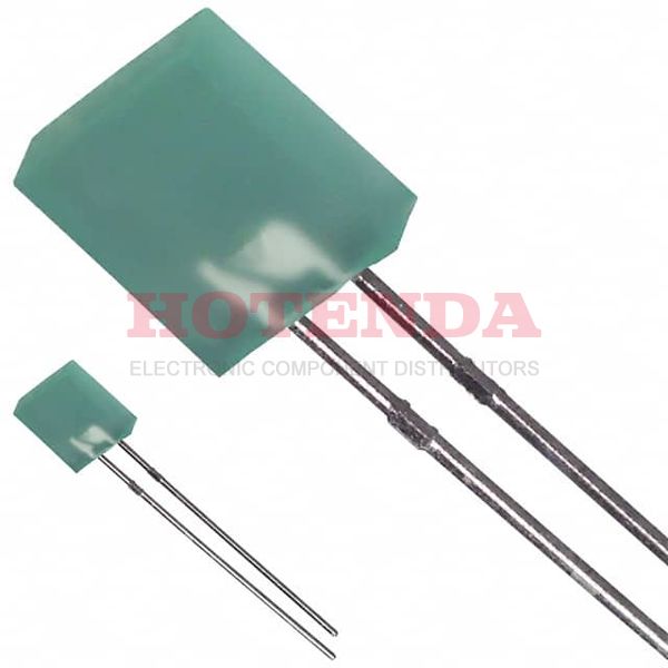 HLMP0504 - LED GRN DIFF 7.2X2.4MM RECT T/H