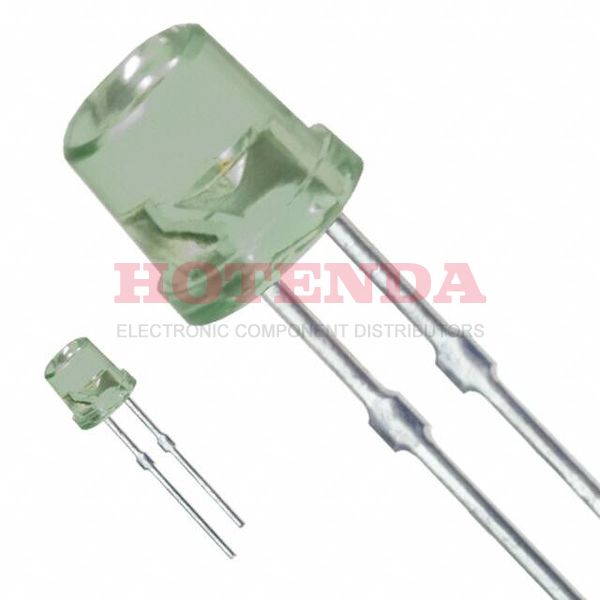 LN340GCP - LED GREEN CLEAR FLAT TOP T/H