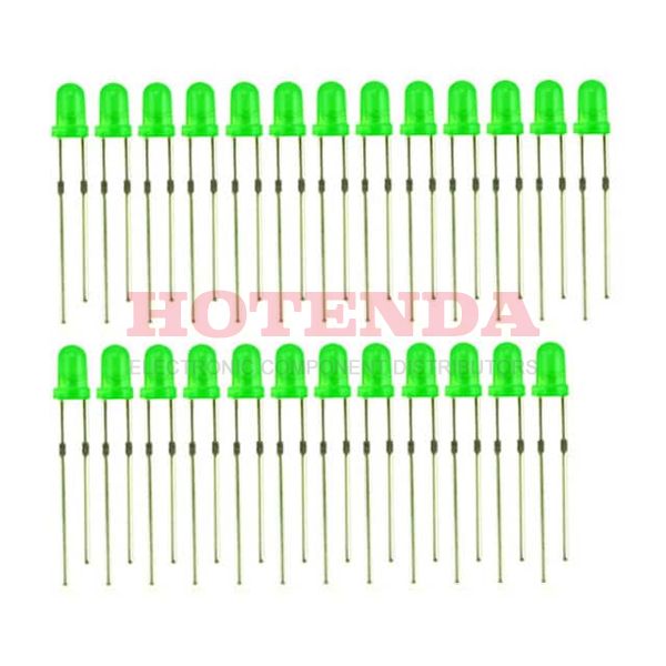 110990068 - LED 3MM GREEN 25PCS