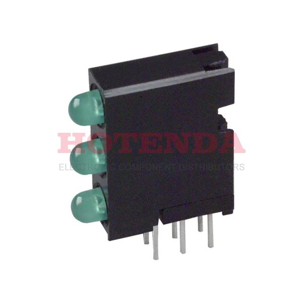 5640300222 - LED 3HI 3MM 5V GREEN PC MNT