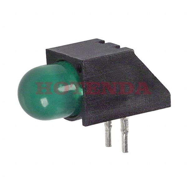 5502207 - LED 5MM RT ANG HI EFF GRN PC MNT