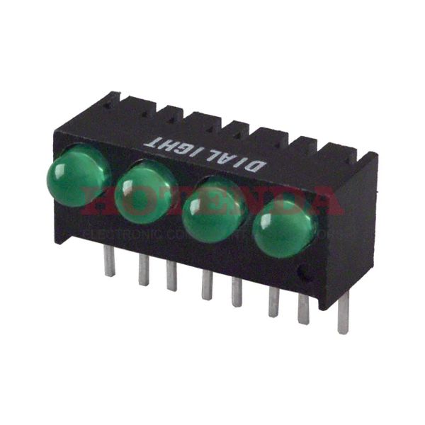 5510607004 - LED 3MM QUAD 5V GREEN PC MNT