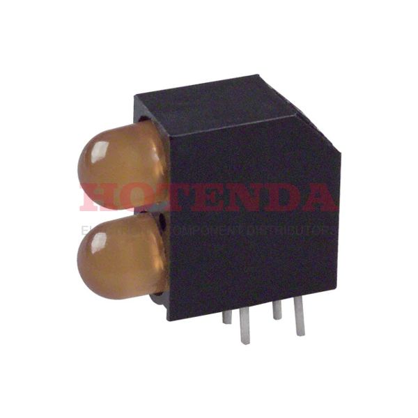 5520233 - LED 2HI 5MM RT ANG YELLOW PC MNT