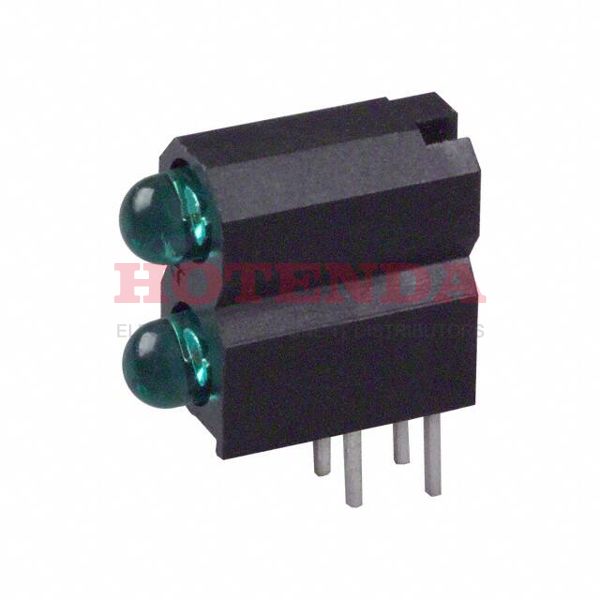 5532222300 - LED 2HI 3MM CLEAR GREEN PC MNT