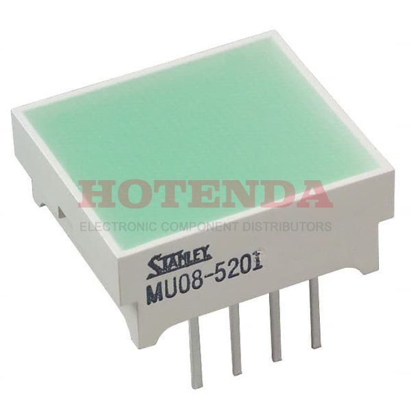 MU08-5201 - LED RECT 14X16 PUR GRN DIFF 8 PI