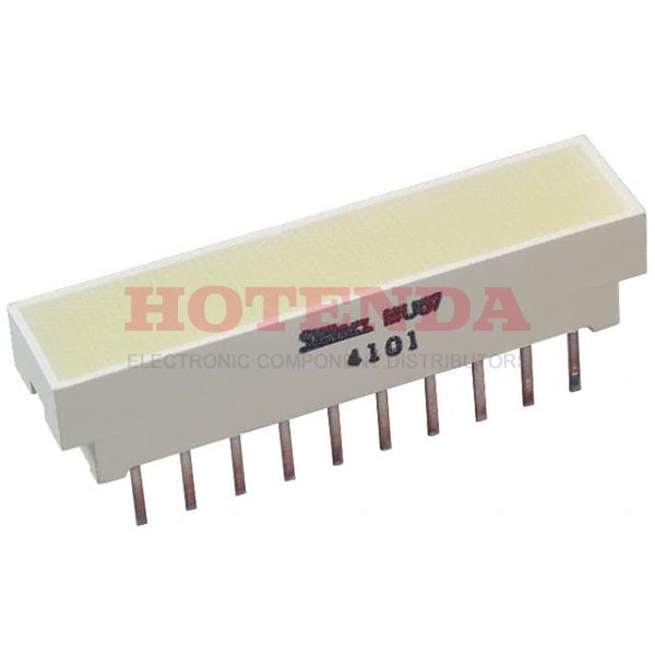 MU07-4101 - Yellow Green 6 x 29 mm Diffused 42 mcd 2.1 V Through Hole Light Bar Module
