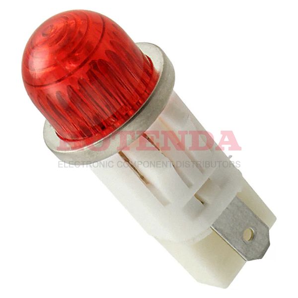 1092QA1-12V - LED PMI, RED, HI-DOME, 12V, 3/16