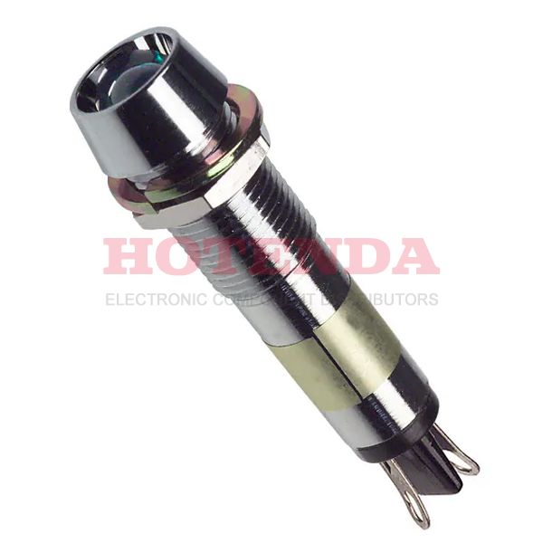 6092212120 - LED PNL MT 9MM 6V CHROME GREEN