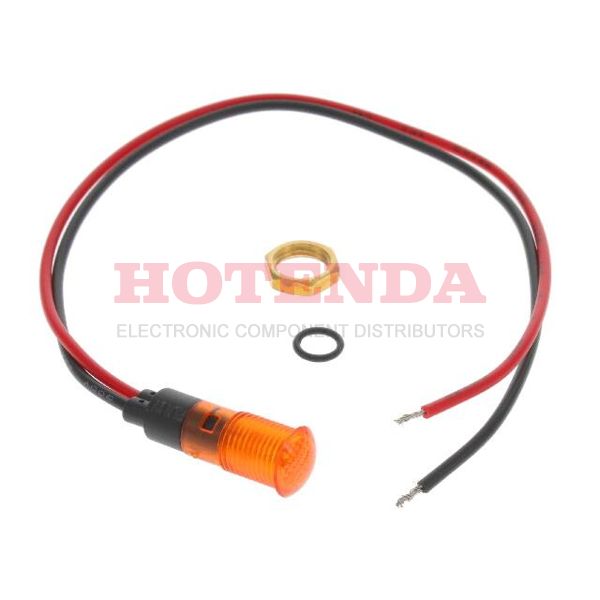 FL1P-8NW-1-Y2V - LED YEL 8MM NUT 2VAC/DC STK