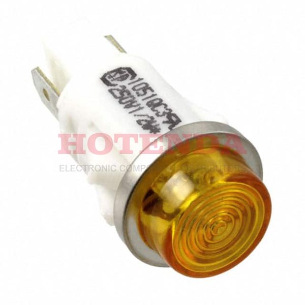 1051QC3 - LAMP NEON AMBER 220V PNL MNT
