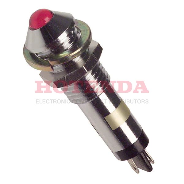 6071112130 - LED PNL MT 7MM 12V CHROME RED
