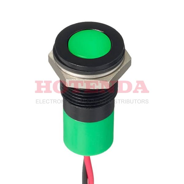 Q14F3BXXG12E - LED PM INDICATOR FLUSH GREEN