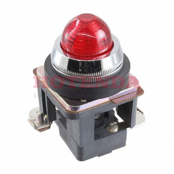 PLB4LB-110 - Pilot Light,Metal,LED,Panel,35mm Dia.,30mm,110VAC,Red,Pushbutton