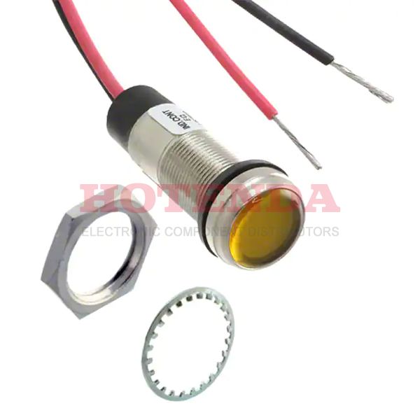 6561309303F - LED 1/2" FLAT YLW 230VAC LEAD