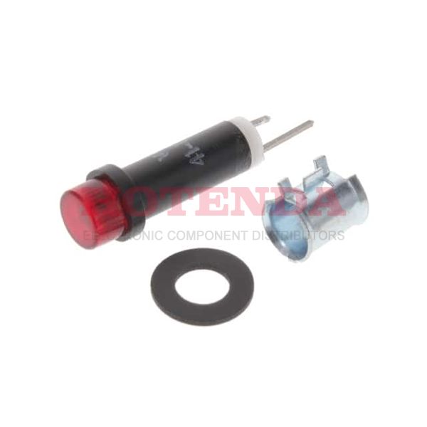 41-NKR120-CRO - PMI .250" LED 120V TAB CLEAR RED