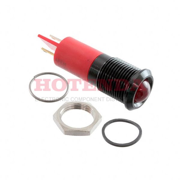 Q14P1BXXHR24E - APEM Q14P1BXXHR24E LED Panel Mount Indicator, Red, 24 VDC, 14 mm, 20 mA, 2.8 cd, IP67New