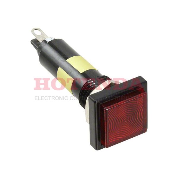6104132120F - LED PNL IND 10MM SQUARE RED POLY