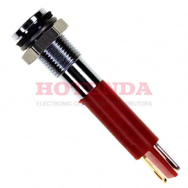 Q6F1CXXR12E - INDICATOR 12V 6MM FLUSH RED