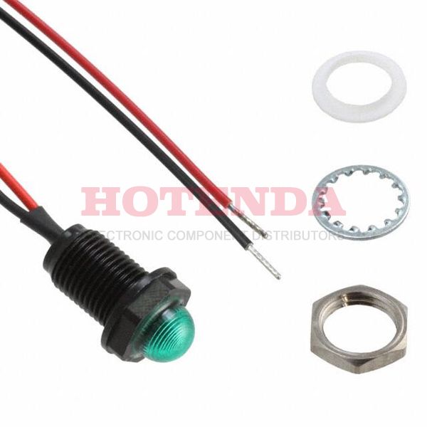 PM5-AP7G3.4V - PANEL MOUNT ASSEM GREEN, 8.5MM