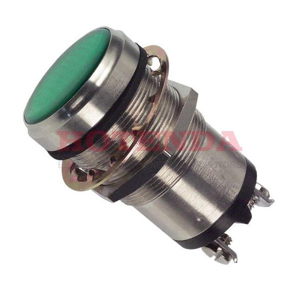 5561604304 - LED PNL MT 1" 24V WT FLAT GRN