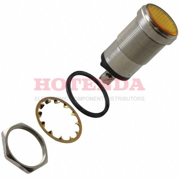 5561704304 - LED PNL MT 1" 24V WT FLAT YEL