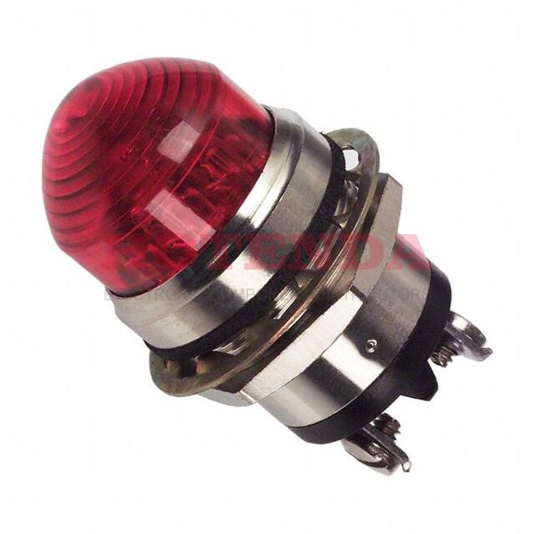 5563504304 - LED PNL MT 1" 24V WT DOME RED