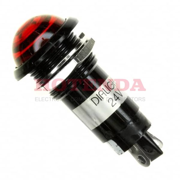 6161132140F - LED PANEL MNT 16MM RED 24VDC