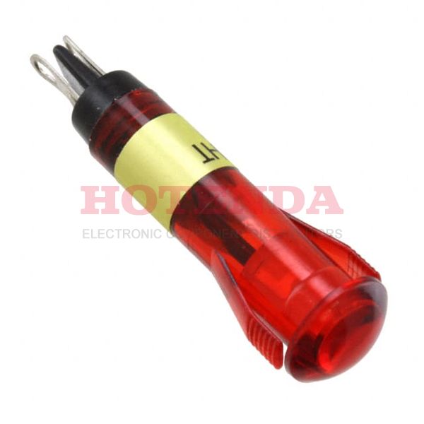 6081132230F - LED PNL IND 8MM RED 12V SNAP-FIT