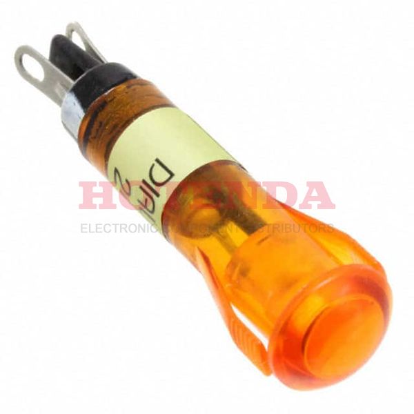 6081332240F - LED PNL IND 8MM YLW 24V SNAP-FIT
