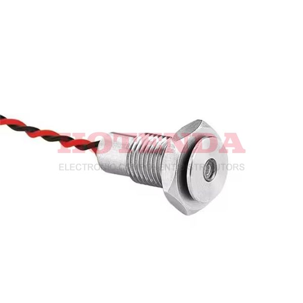 DX0508/BL/12 - LED Panel Mount Indicators Blu LED Indicator Wire Leads 12 Volt