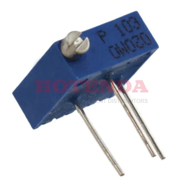 3292P-1-505 - Res Cermet Trimmer 5M Ohm 10% 0.5W(1/2W) 25(Elec)Turn 2.29mm (9.53 X 11.05 X 3.81mm) Pin Thru-Hole Tube