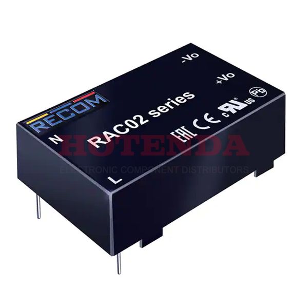 RAC02-3.3SC - RAC02-3.3SC datasheet pdf and AC DC Converters product details from Recom Power stock available on our website