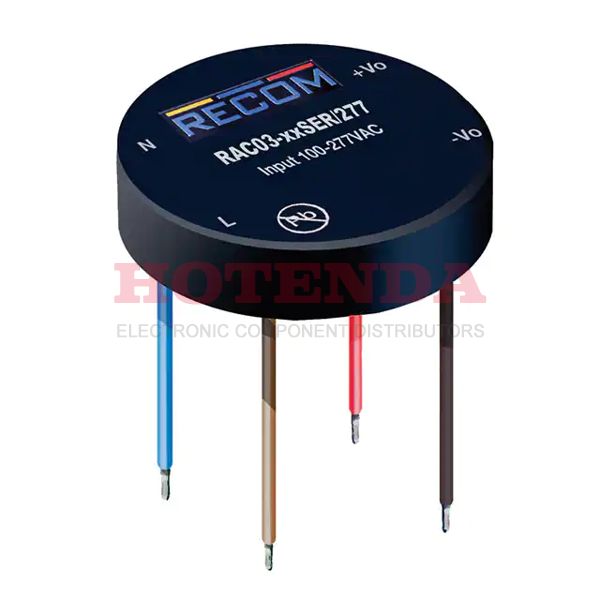 RAC03-05SER/277-TRAY - AC/DC CONVERTER 5V 3W