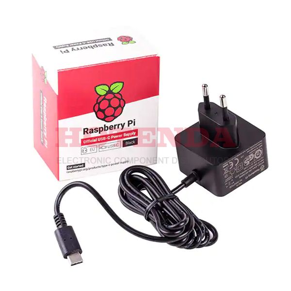 RPI USB-C POWER SUPPLY BLACK EU