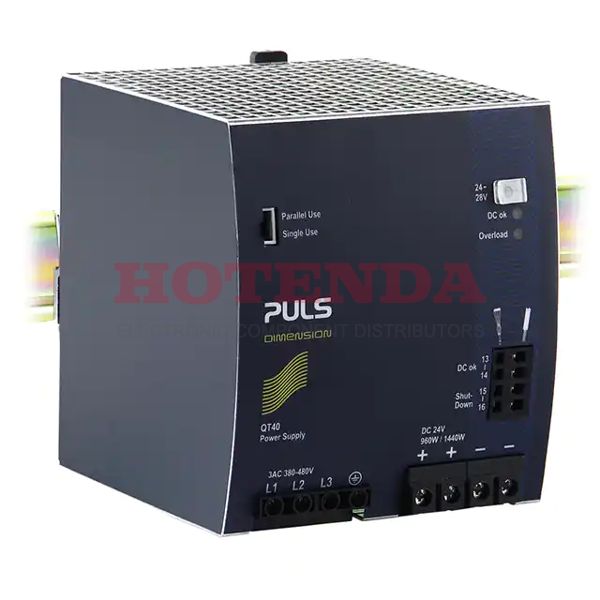 QT40.481 - Switch Mode, 17.120 DIN Rail Panel Mount Power Supply Q, 48V dc to 54V dc Dimension