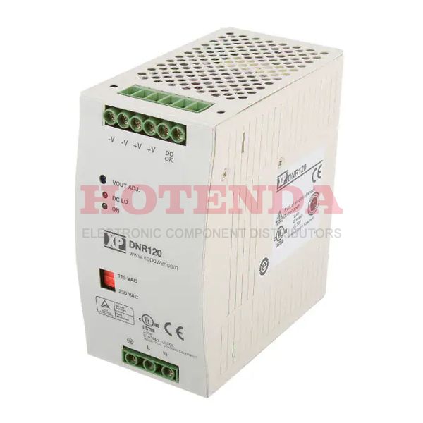 DNR120AS24-I - XP POWER DNR120AS24-I AC/DC DIN Rail Power Supply, Fixed, 1 Output, 90 VAC, 264 VAC, 120 W, 24 VDC