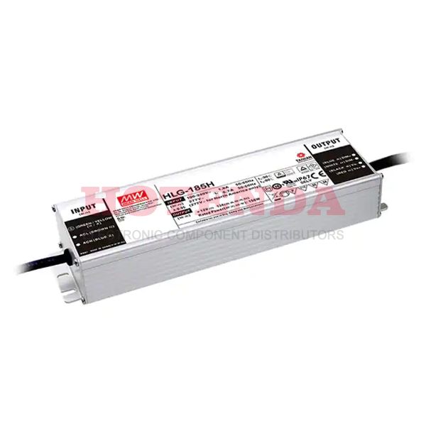 HLG-185H-30B - LED DRVR CC/CV AC/DC 15-30V 6.2A