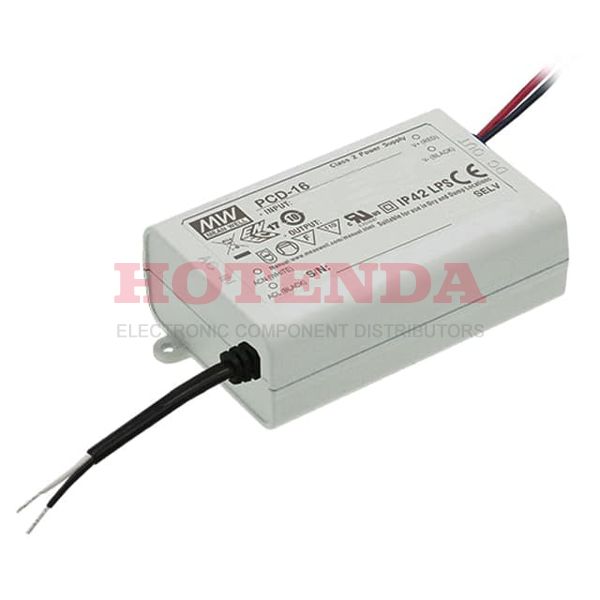 PCD-16-350B - LED DRVR CC AC/DC 24-48V 350MA